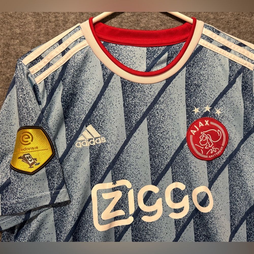 Adidas Ajax Amsterdam Away Jersey Mens M soccer w/ Eredivisie Patch Fan Replica